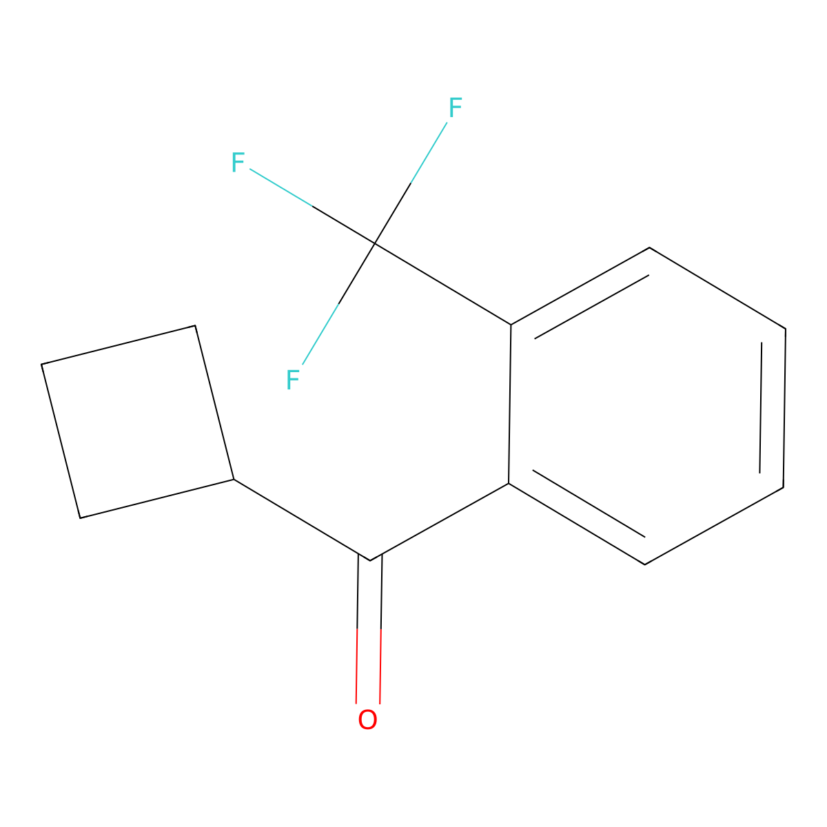 Cyclobutyl 2-trifluoromethylphenyl ketone molecular structure, CAS 53342-41-9