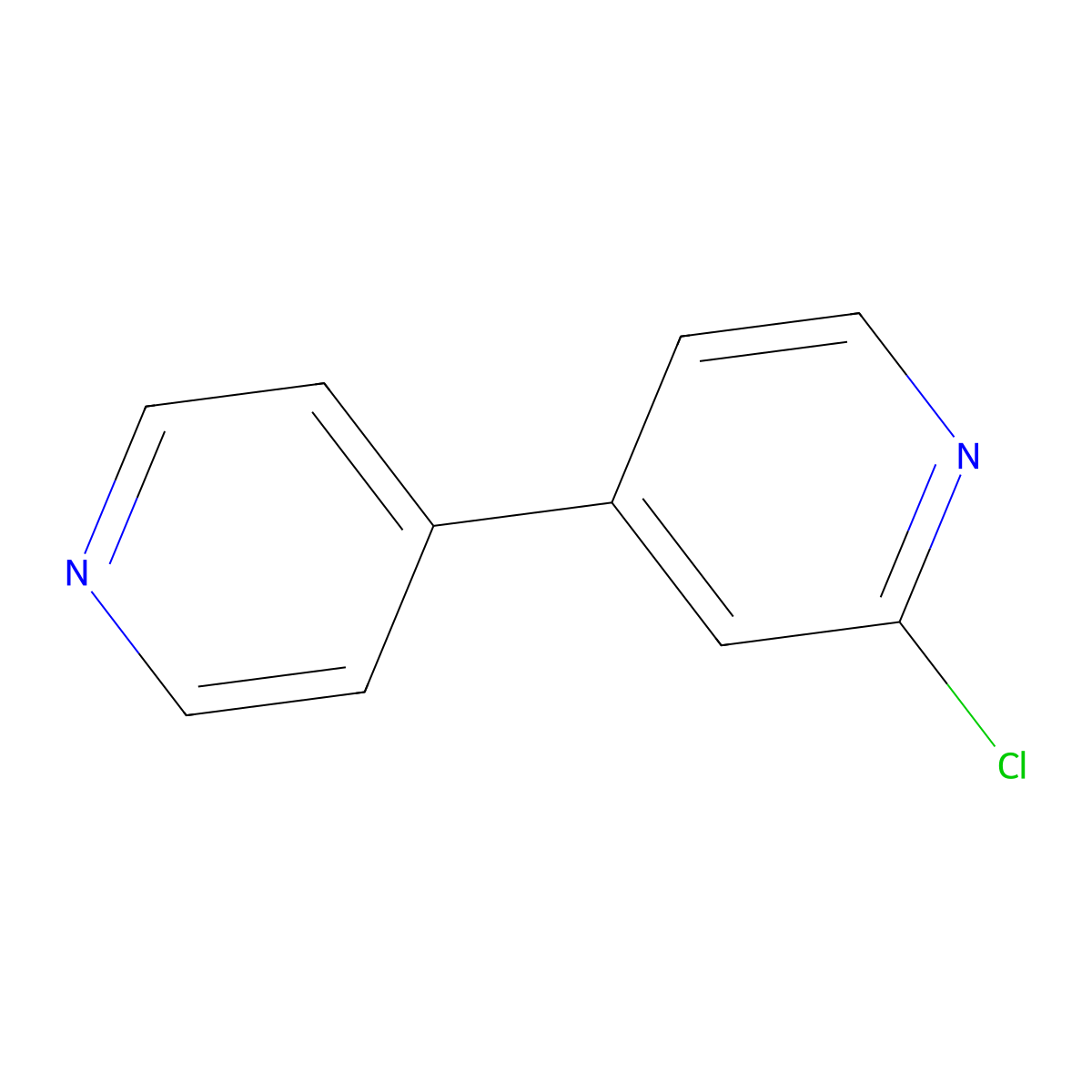 2-Chloro-4,4'-bipyridine molecular structure, CAS 53344-73-3