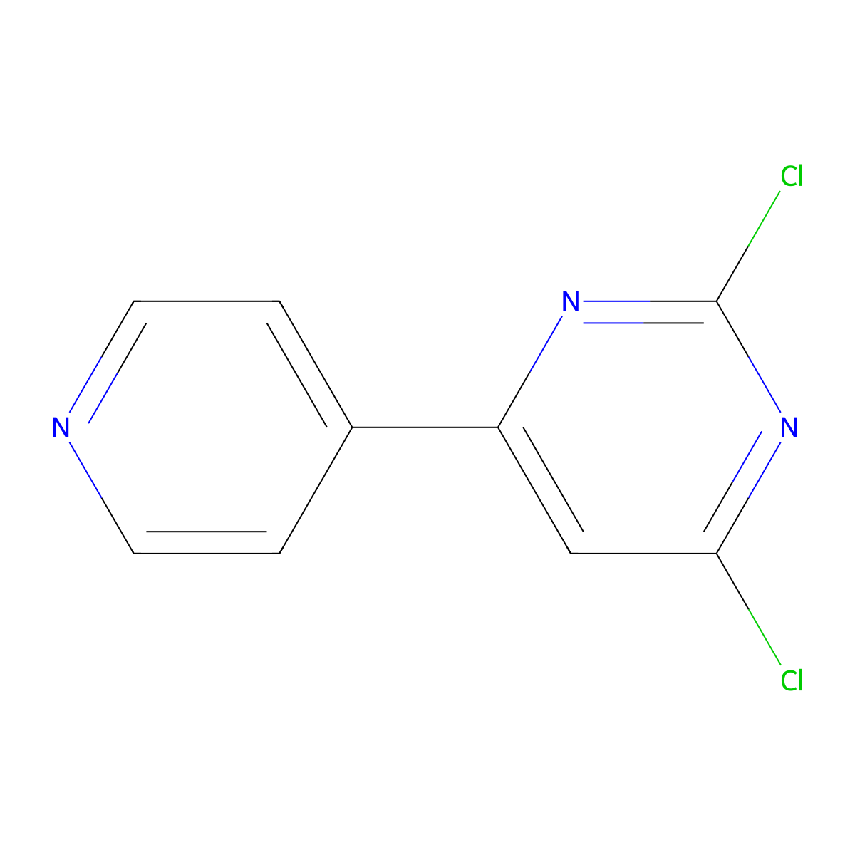 2,4-Dichloro-6-(pyridin-4-yl)pyrimidine molecular structure, CAS 53345-49-6