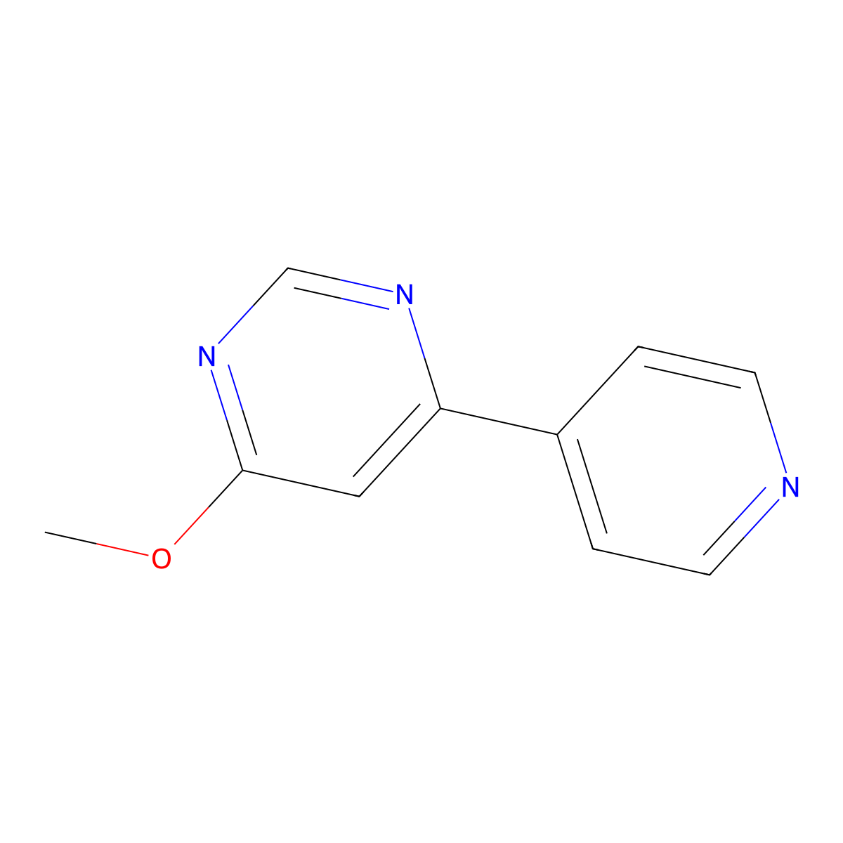 4-Methoxy-6-(pyridin-4-yl)pyrimidine molecular structure, CAS 53345-66-7