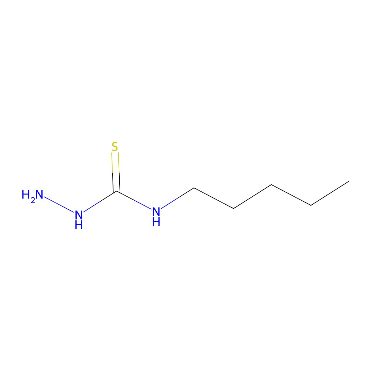 N-pentylhydrazinecarbothioamide molecular structure, CAS 53347-39-0