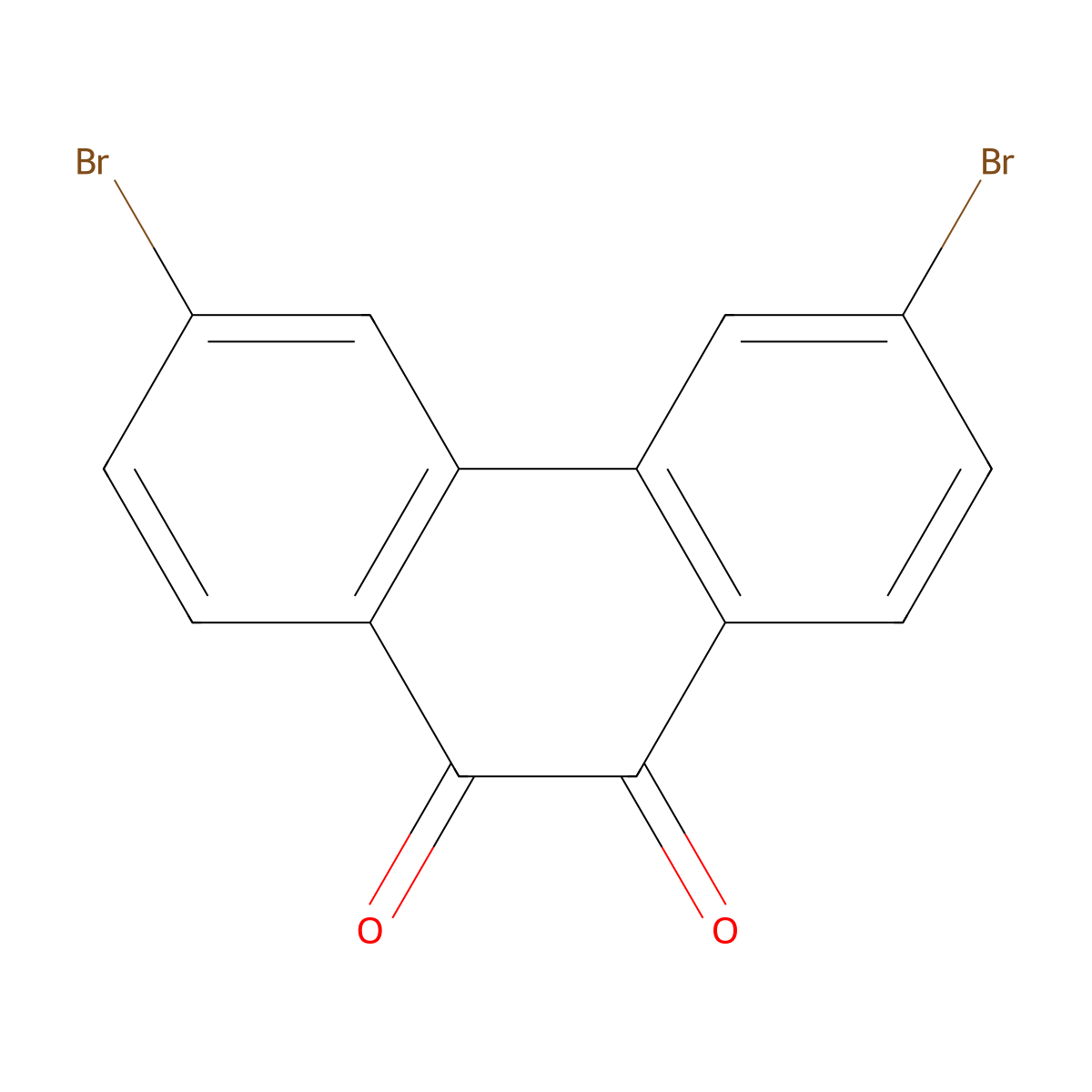 3,6-Dibromophenanthrene-9,10-quinone molecular structure, CAS 53348-05-3