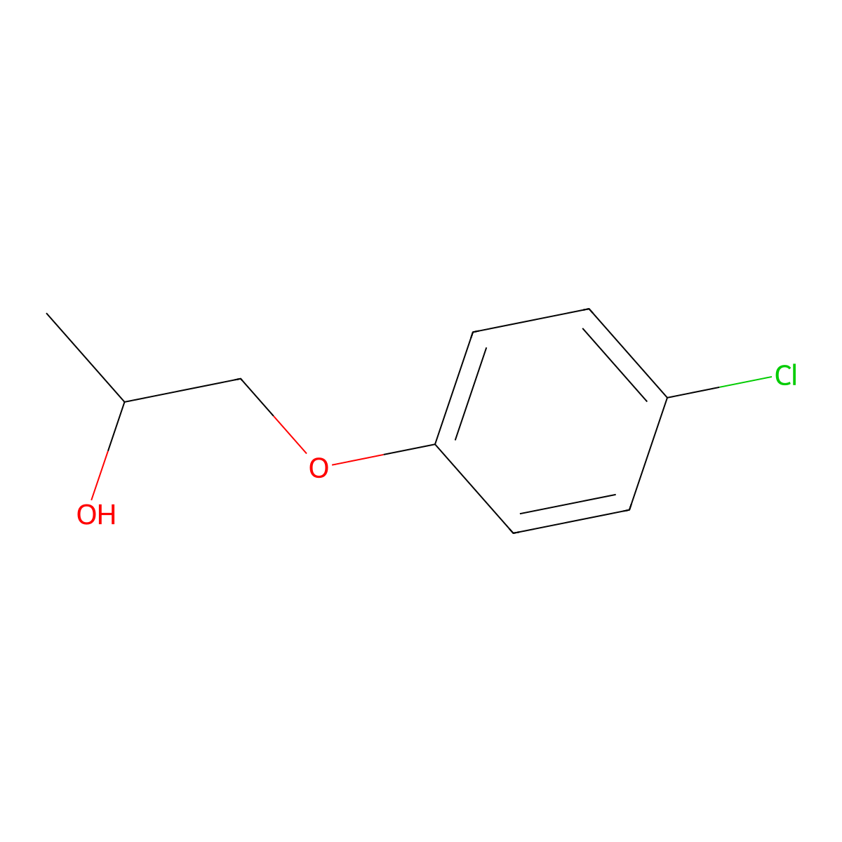 1-(4-Chlorophenoxy)propan-2-ol molecular structure, CAS 5335-23-9