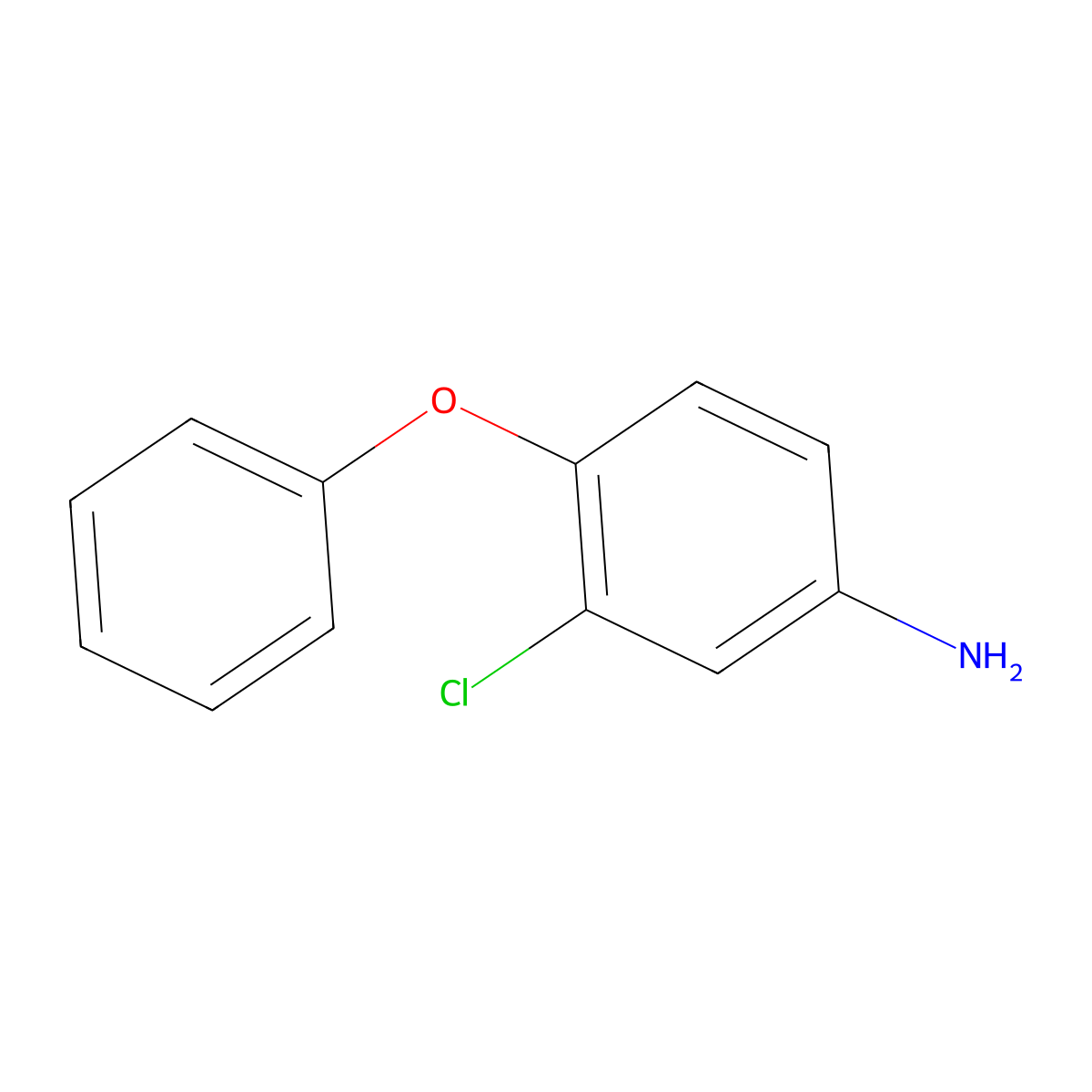 3-Chloro-4-phenoxyaniline molecular structure, CAS 5335-29-5