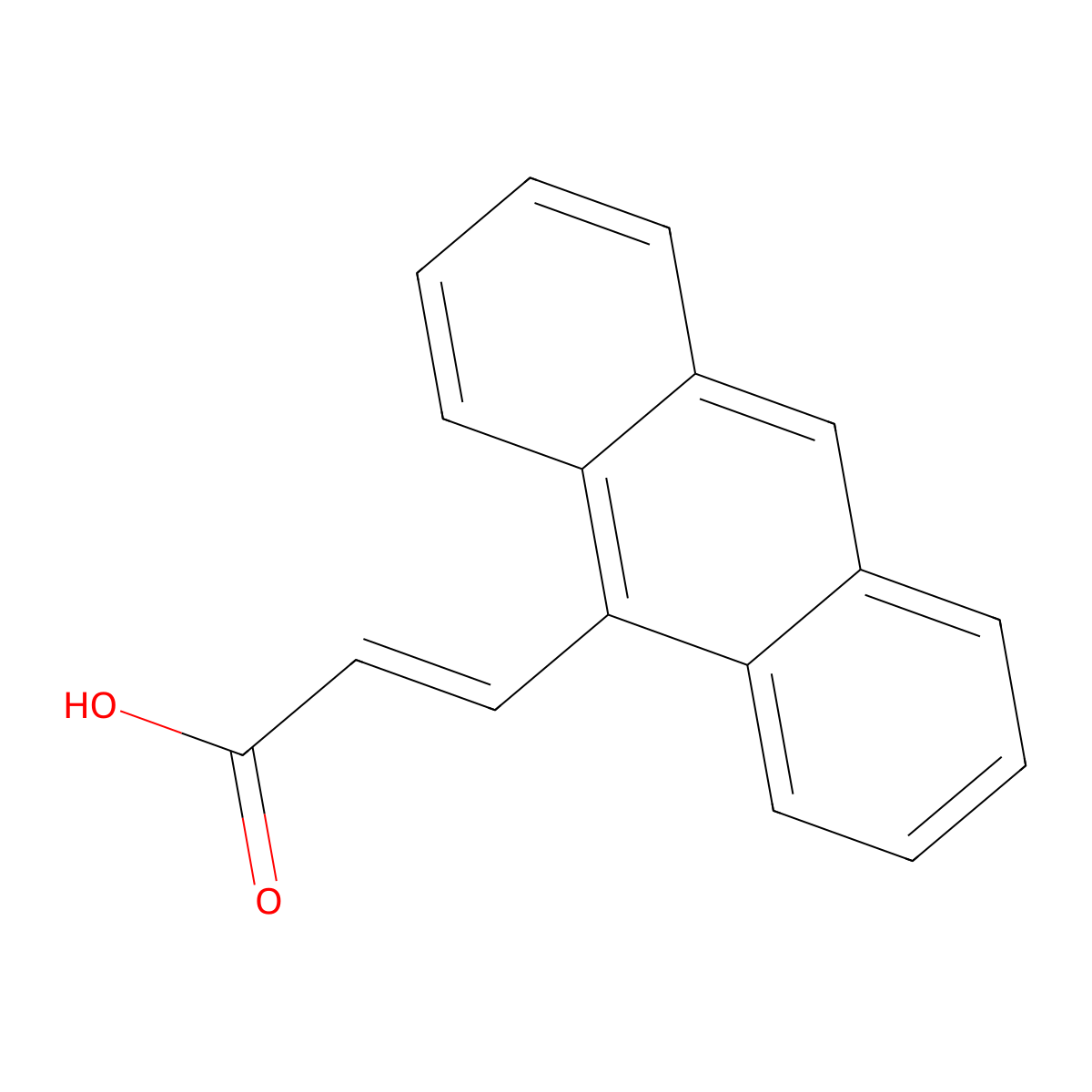 9-Anthraceneacrylic acid molecular structure, CAS 5335-33-1