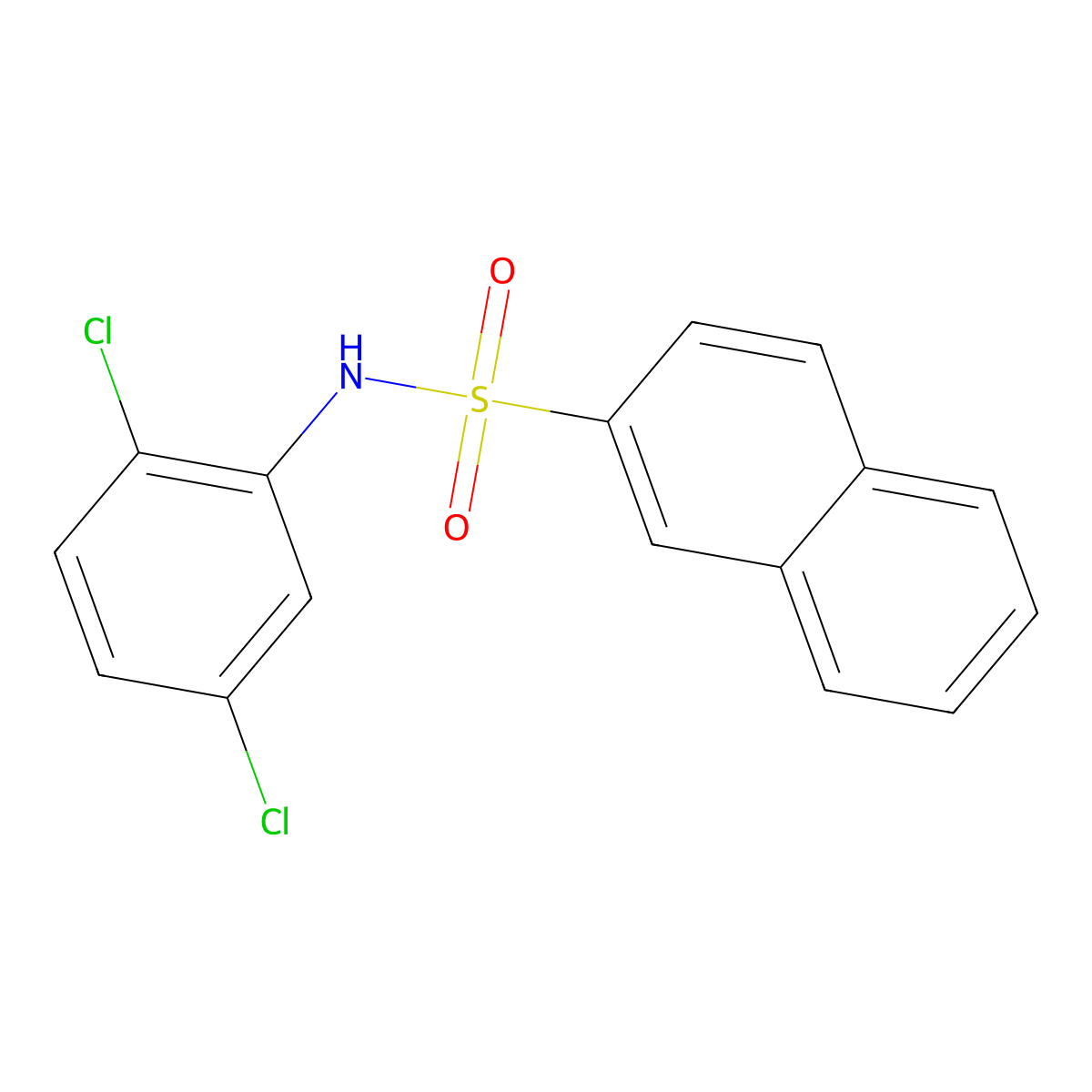 N-(2,5-dichlorophenyl)naphthalene-2-sulfonamide molecular structure, CAS 5335-47-7