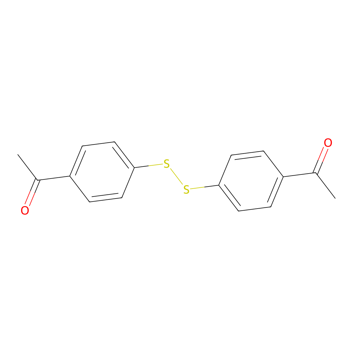 1-[4-[(4-Acetylphenyl)disulfanyl]phenyl]ethanone molecular structure, CAS 5335-82-0