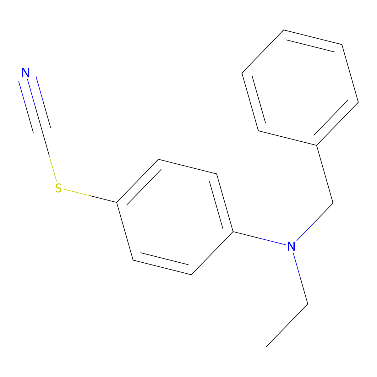 4-[Benzyl(ethyl)amino]phenyl thiocyanate molecular structure, CAS 5335-85-3