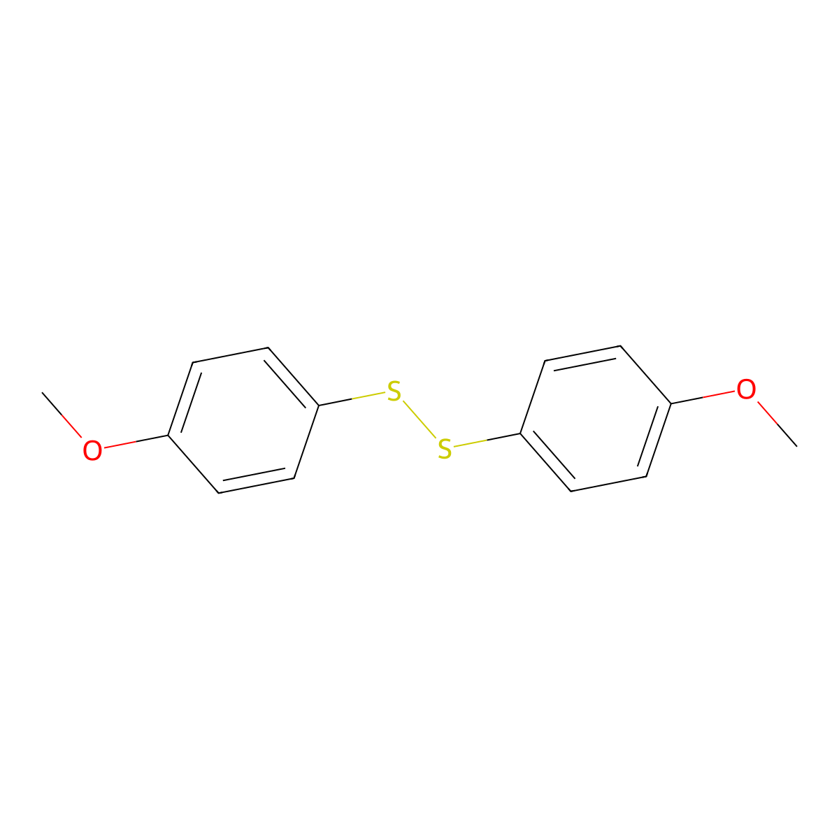 Bis(4-methoxyphenyl) disulfide molecular structure, CAS 5335-87-5