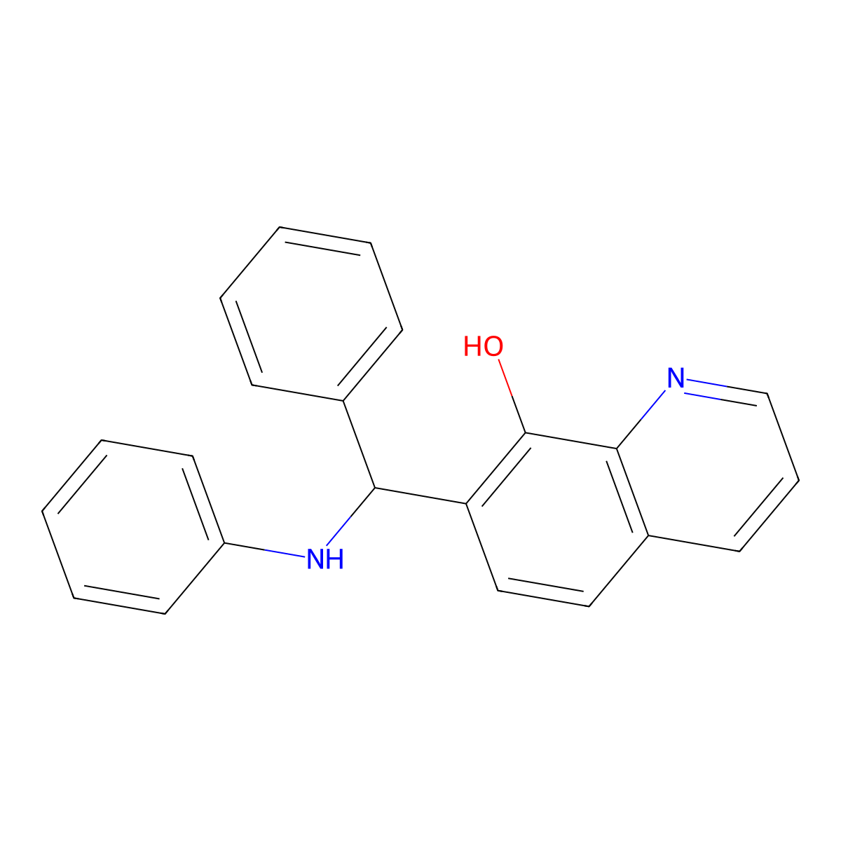 7-(Phenyl(phenylamino)methyl)quinolin-8-ol molecular structure, CAS 5335-95-5
