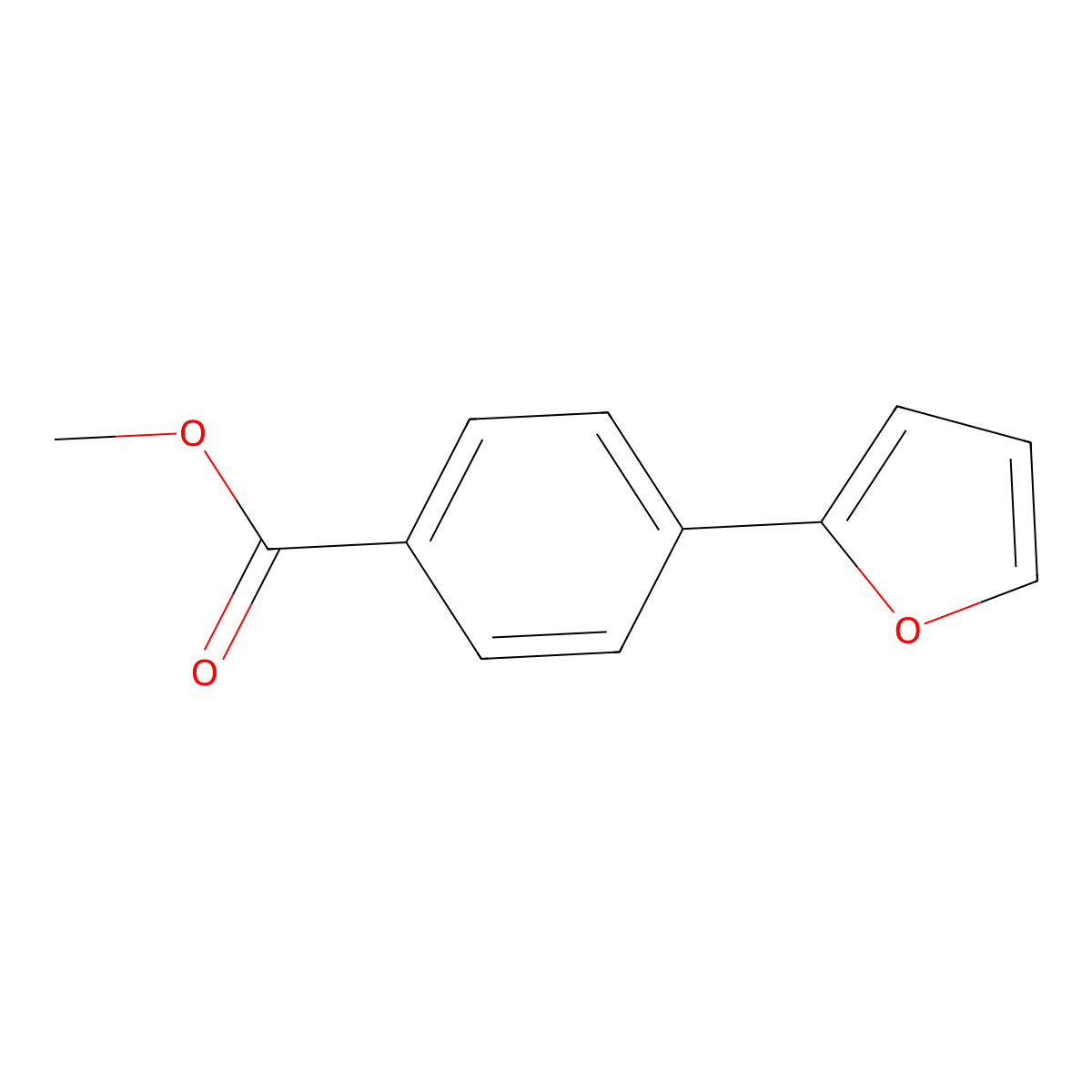 Methyl 4-(2-furyl)benzoate molecular structure, CAS 53355-25-2