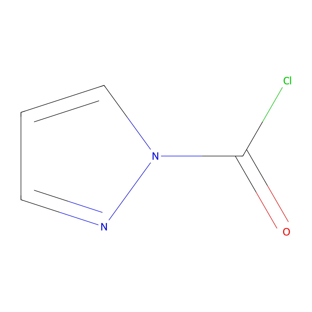 Pyrazole-1-carbonyl chloride molecular structure, CAS 53355-55-8