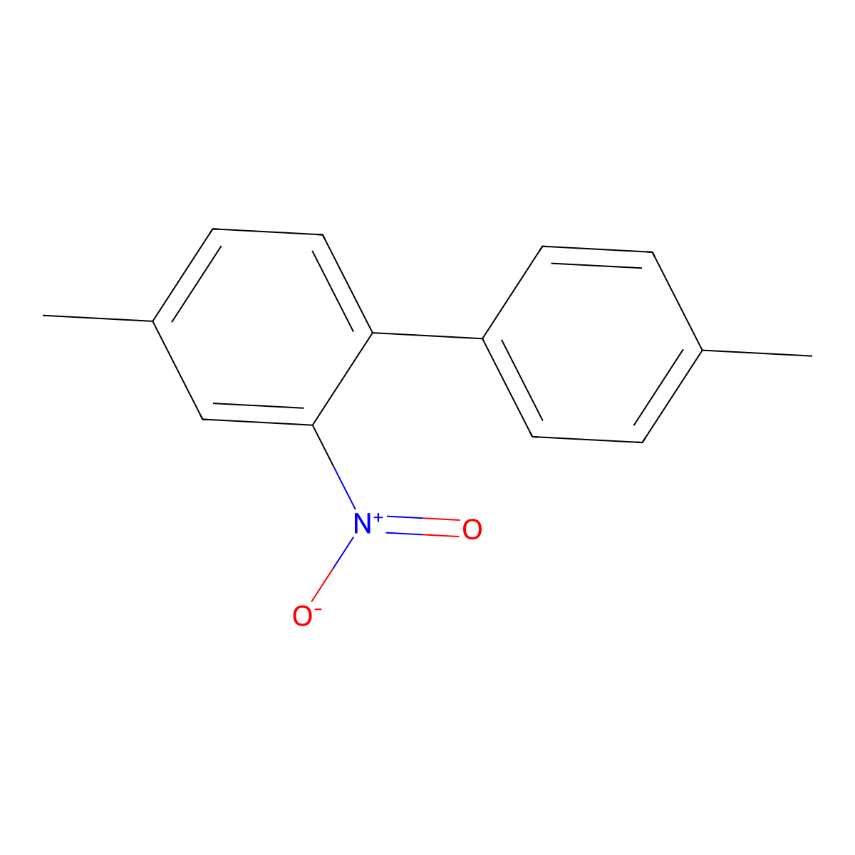 4,4'-Dimethyl-2-nitrobiphenyl molecular structure, CAS 53356-70-0