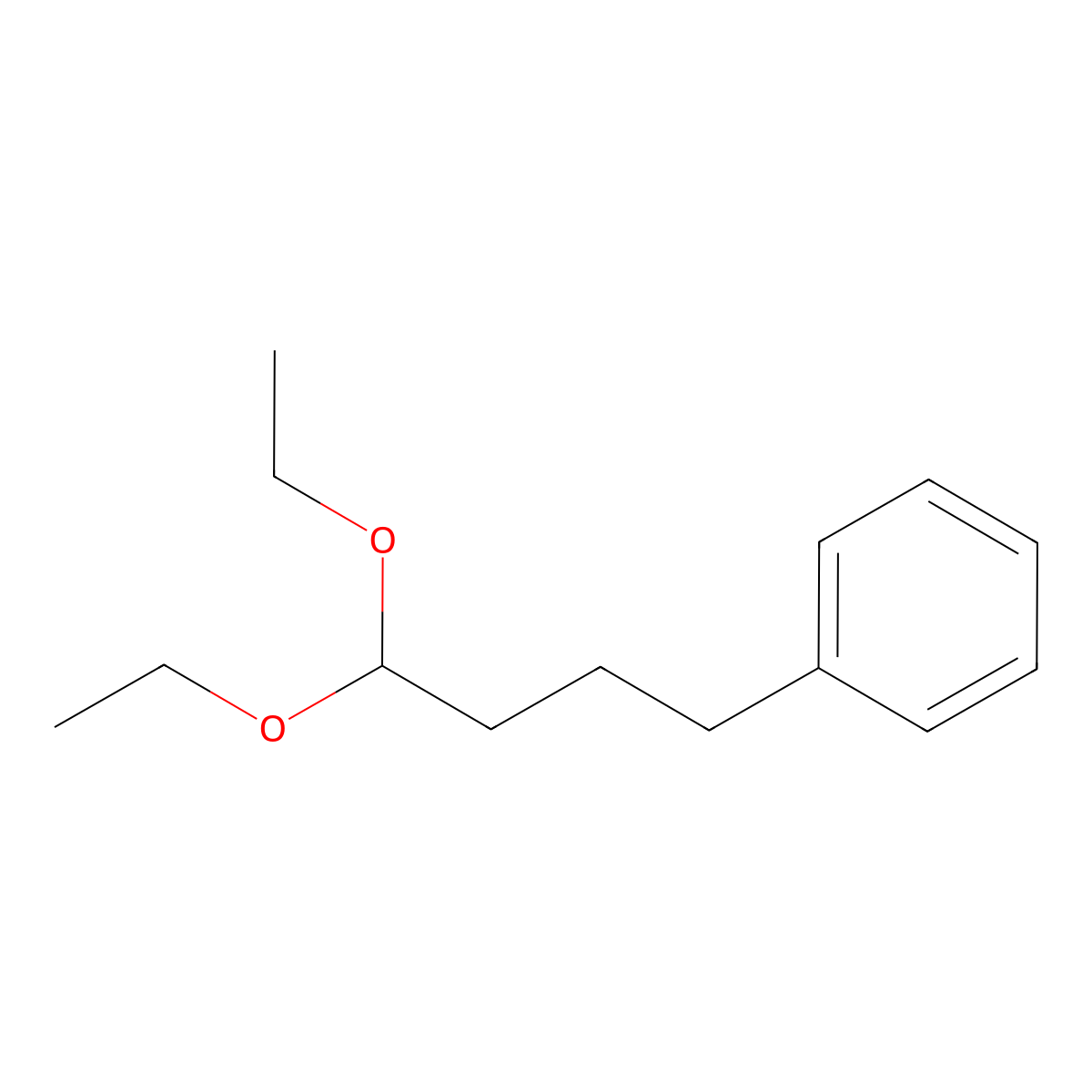 Benzene, (4,4-diethoxybutyl)- molecular structure, CAS 53356-85-7