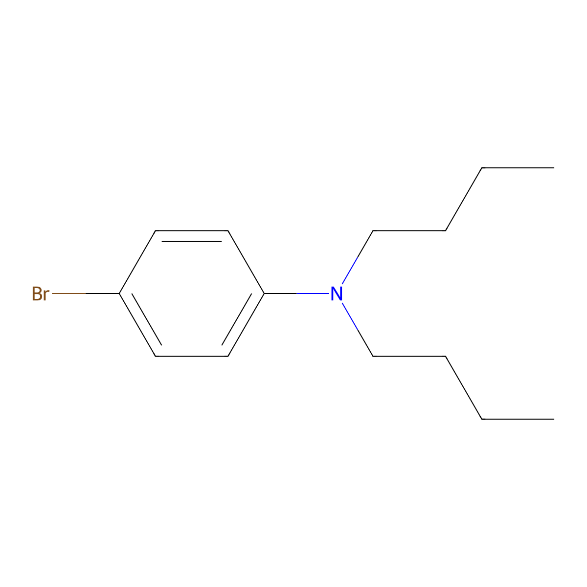 4-Bromo-N,N-dibutylaniline molecular structure, CAS 53358-54-6