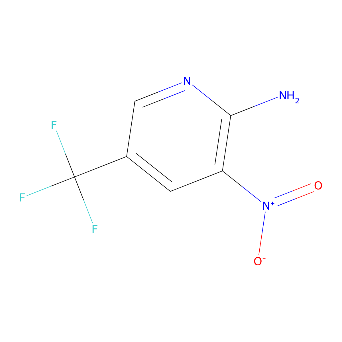3-Nitro-5-(trifluoromethyl)pyridin-2-amine molecular structure, CAS 53359-69-6