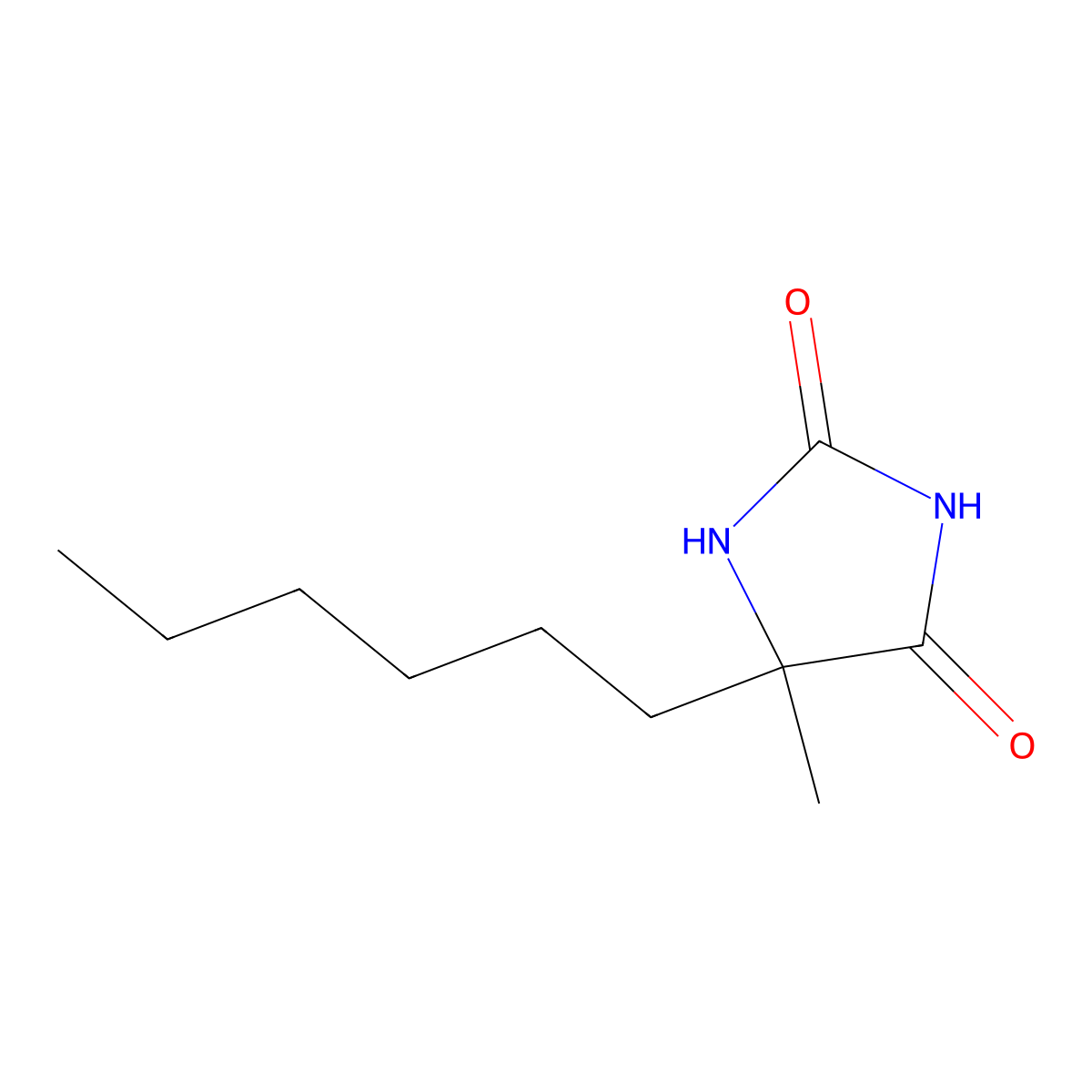 5-Hexyl-5-methyl-imidazolidine-2,4-dione molecular structure, CAS 5336-03-8