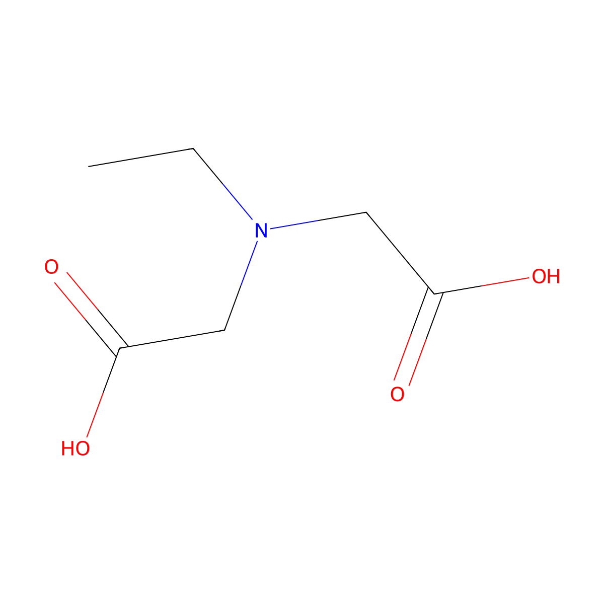 2-[Carboxymethyl(ethyl)amino]acetic acid molecular structure, CAS 5336-17-4