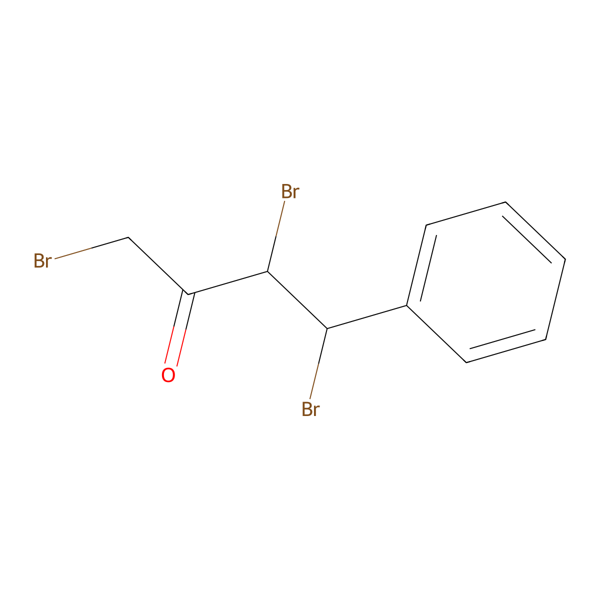 1,3,4-Tribromo-4-phenylbutan-2-one molecular structure, CAS 5336-39-0