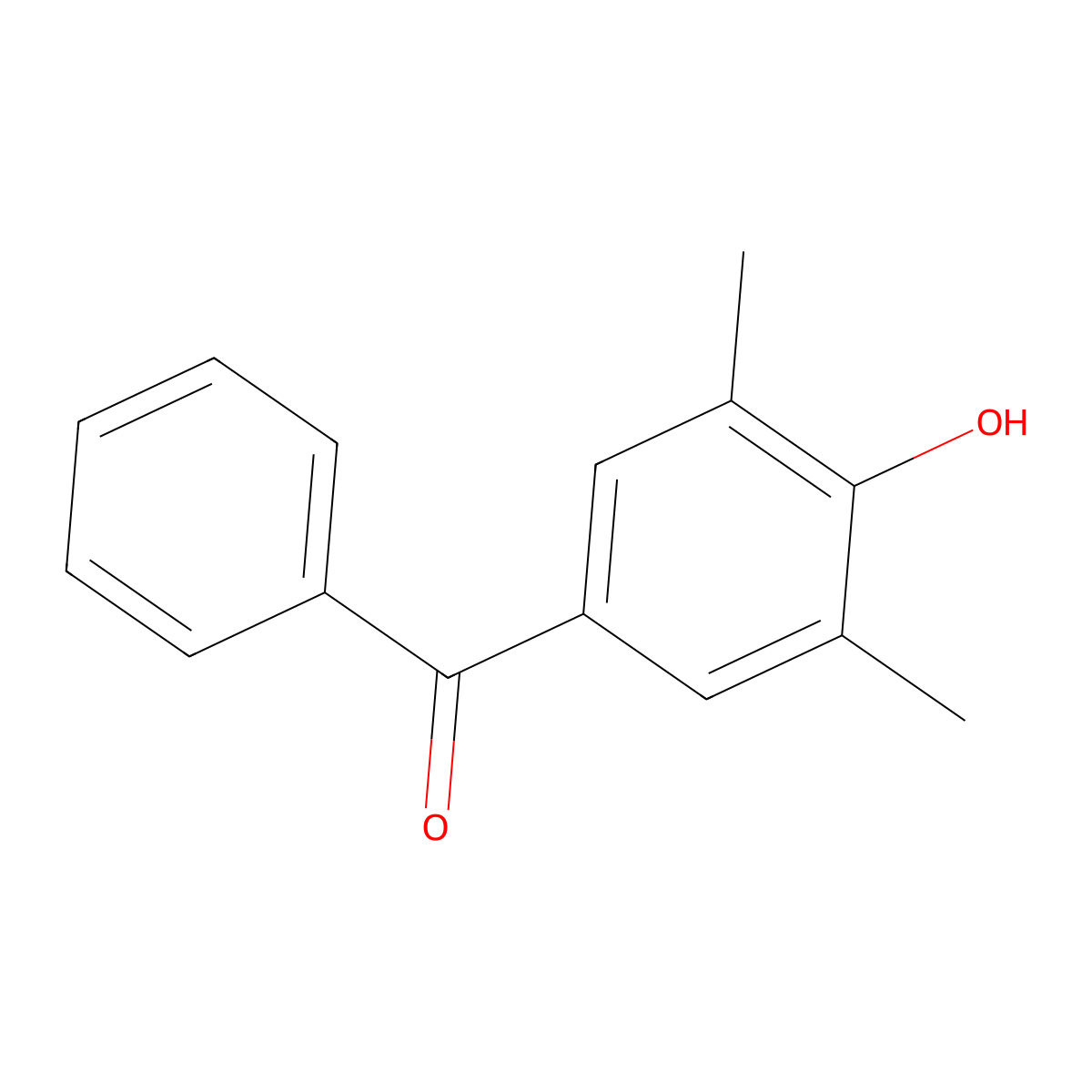 (4-Hydroxy-3,5-dimethylphenyl)(phenyl)methanone molecular structure, CAS 5336-56-1