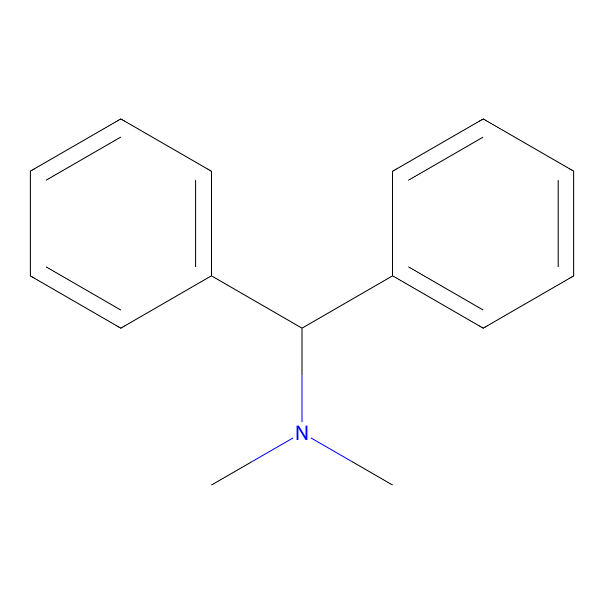 N,N-dimethyl-1,1-diphenylmethanamine molecular structure, CAS 5336-72-1