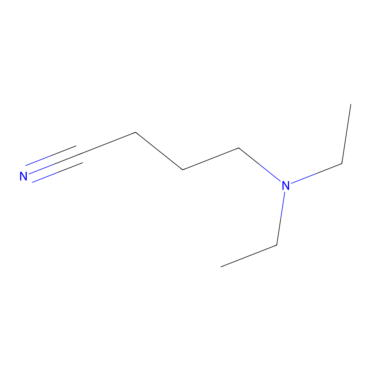 4-Diethylaminobutyronitrile molecular structure, CAS 5336-75-4