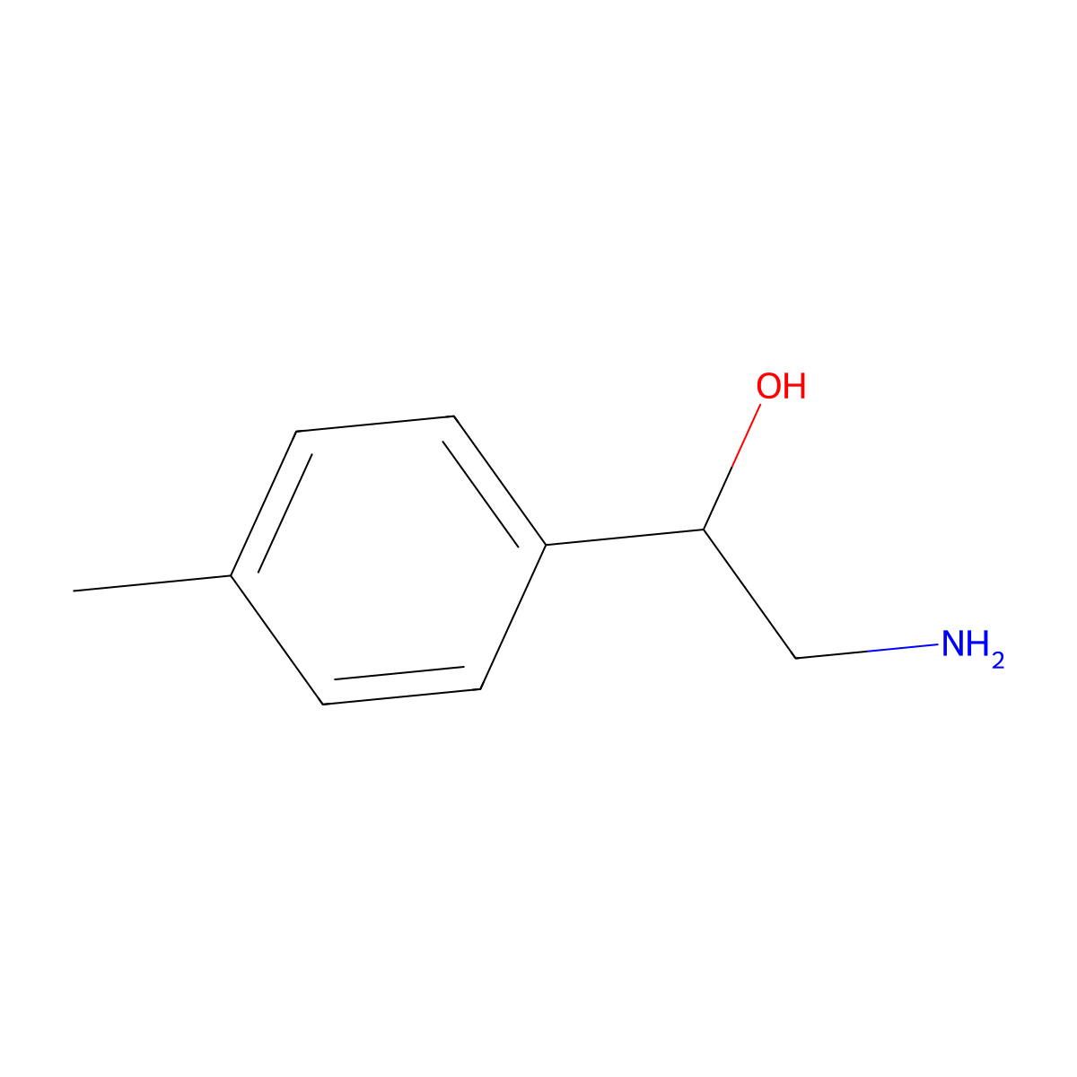 2-Amino-1-(4-methylphenyl)ethan-1-ol molecular structure, CAS 53360-85-3