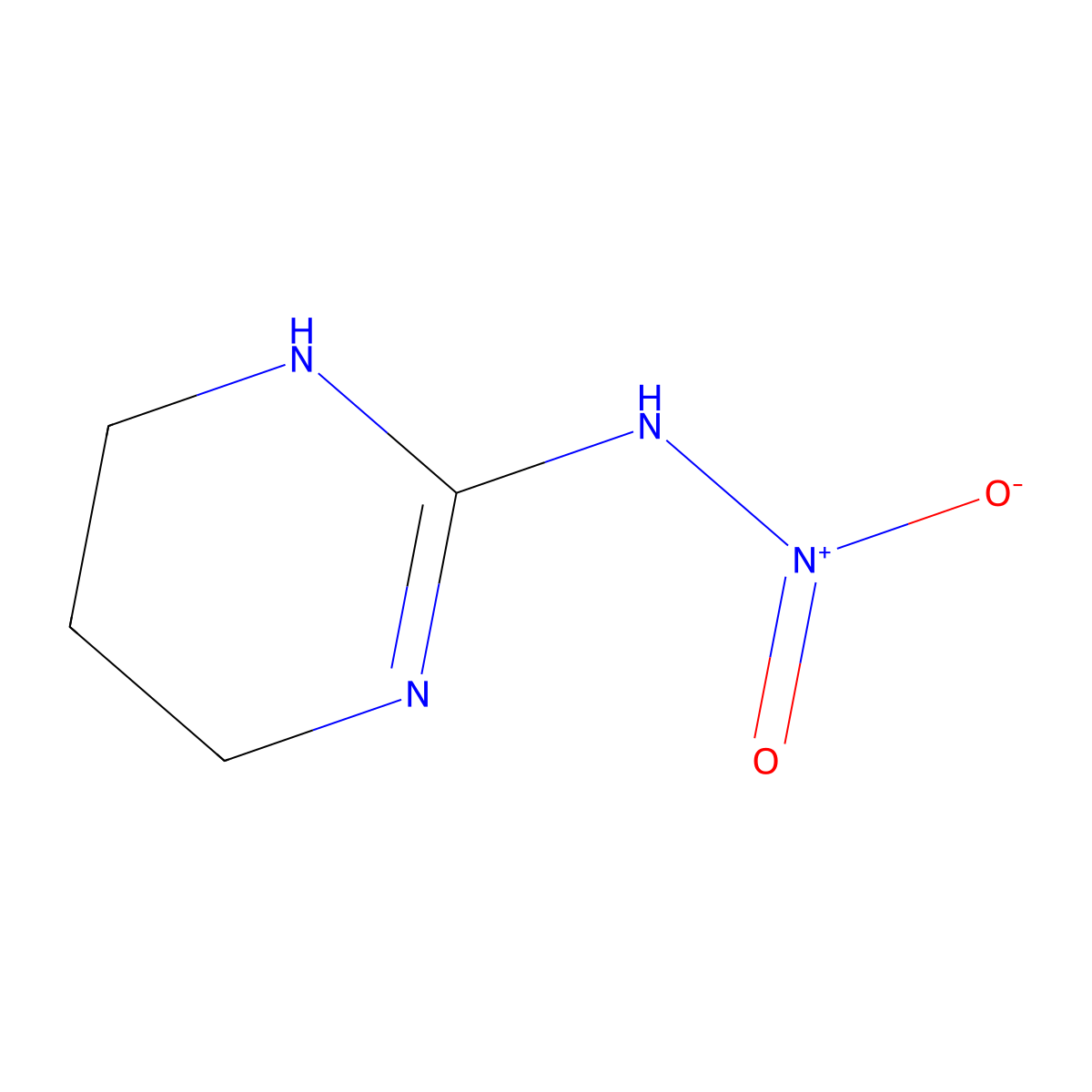 N-(1,4,5,6-tetrahydropyrimidin-2-yl)nitramide molecular structure, CAS 53360-90-0