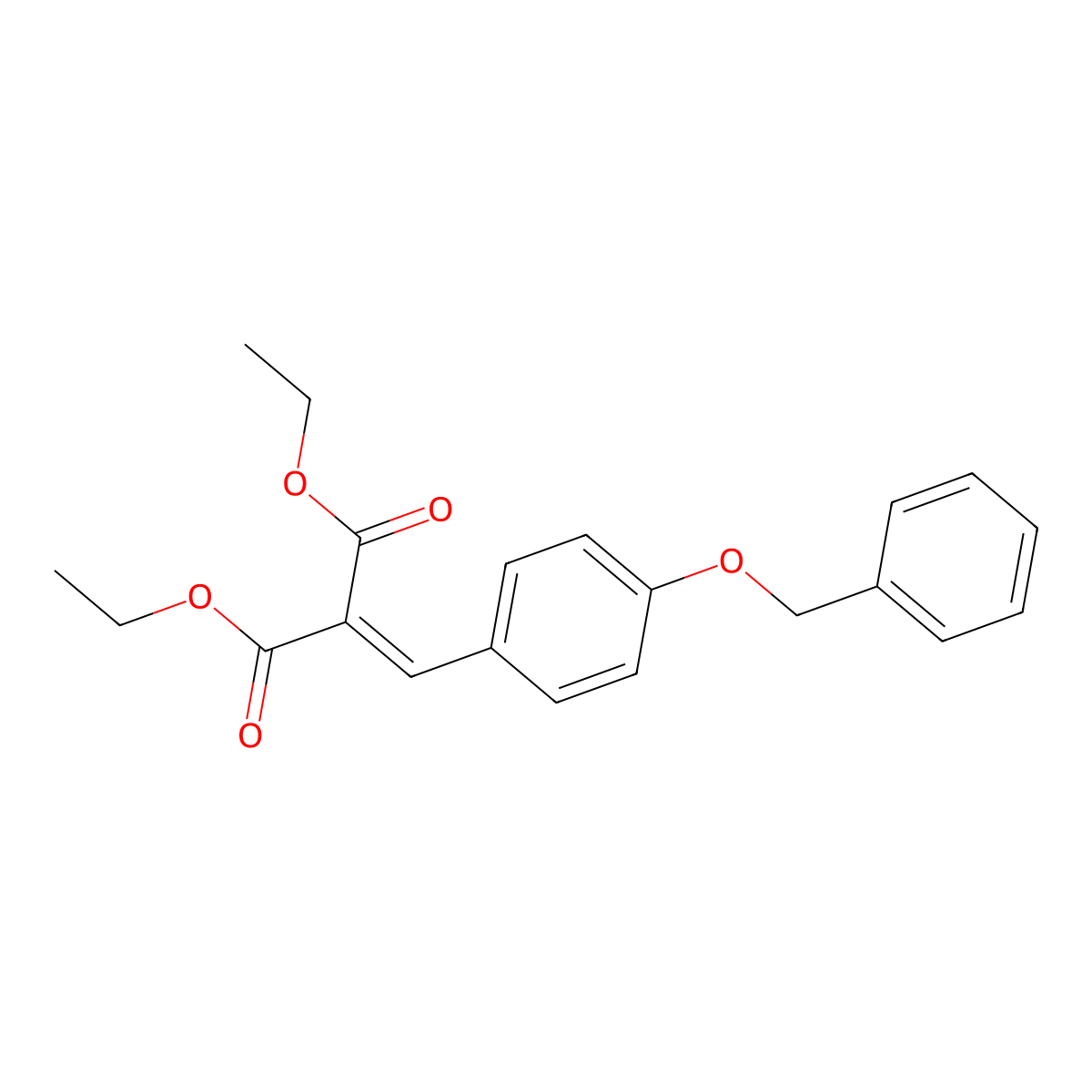 Diethyl 2-(4-(benzyloxy)benzylidene)malonate molecular structure, CAS 53361-40-3