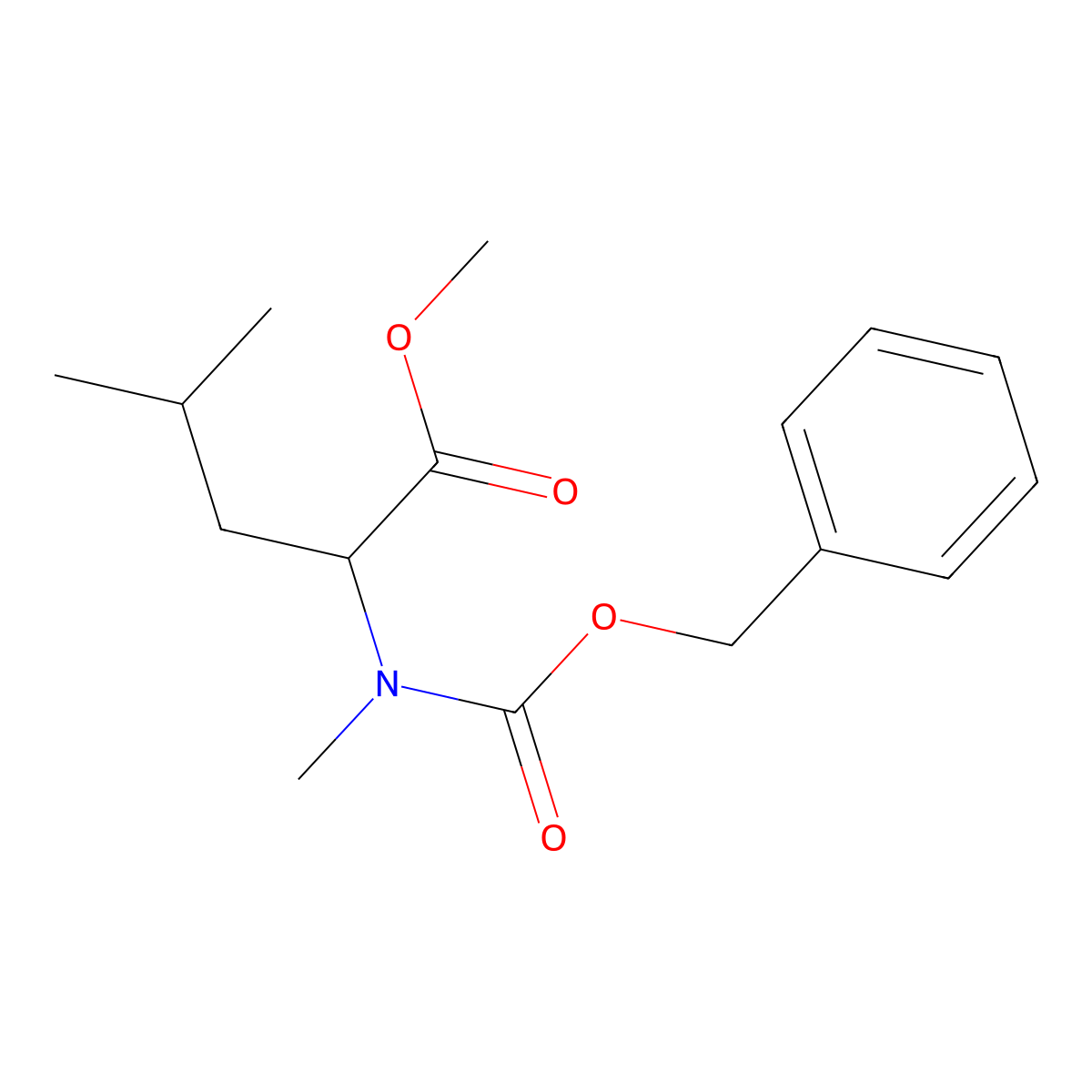 Methyl (2S)-2-{[(benzyloxy)carbonyl](methyl)amino}-4-methylpentanoate molecular structure, CAS 53363-88-5