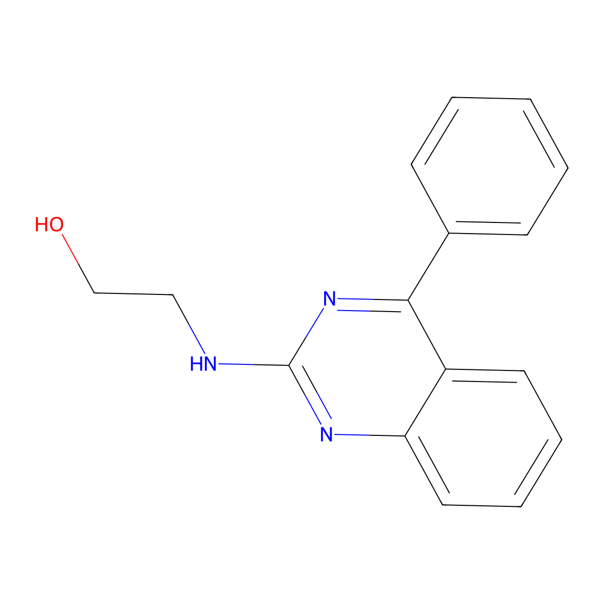2-[(4-Phenylquinazolin-2-yl)amino]ethanol molecular structure, CAS 53364-90-2