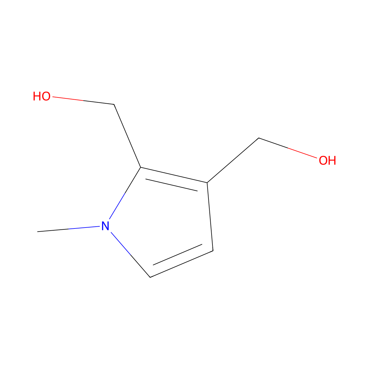 2,3-Bis(hydroxymethyl)-1-methylpyrrole molecular structure, CAS 53365-77-8