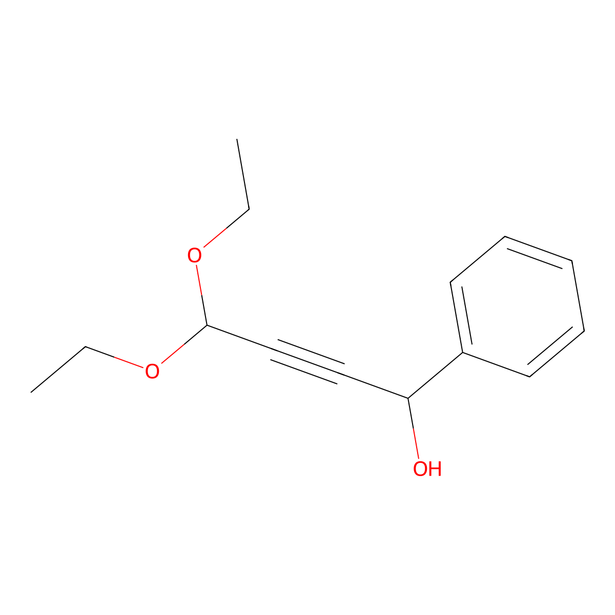 4,4-Diethoxy-1-phenyl-but-2-yn-1-ol molecular structure, CAS 53366-79-3