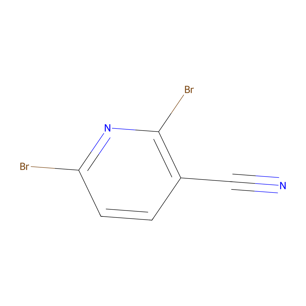 2,6-Dibromopyridine-3-carbonitrile molecular structure, CAS 53367-52-5