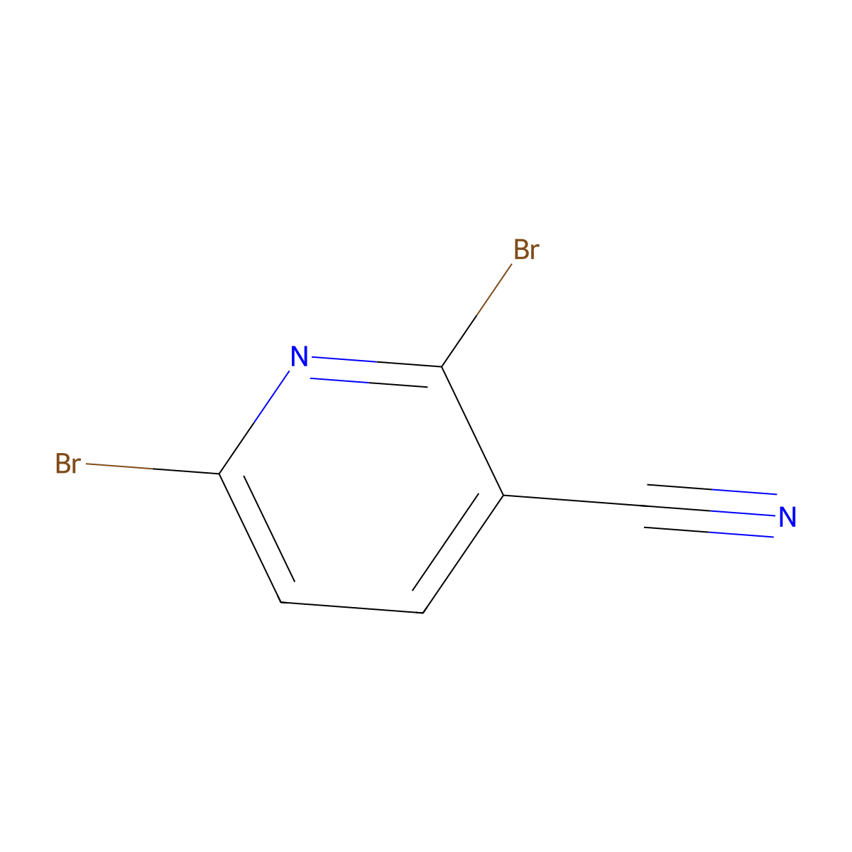 2,6-Dibromopyridine-3-carbonitrile molecular structure, CAS 53367-52-5