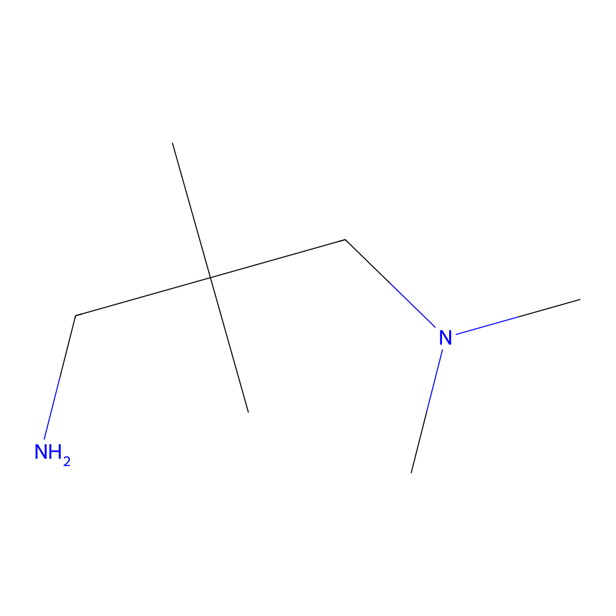 N,N,2,2-Tetramethylpropane-1,3-diamine molecular structure, CAS 53369-71-4