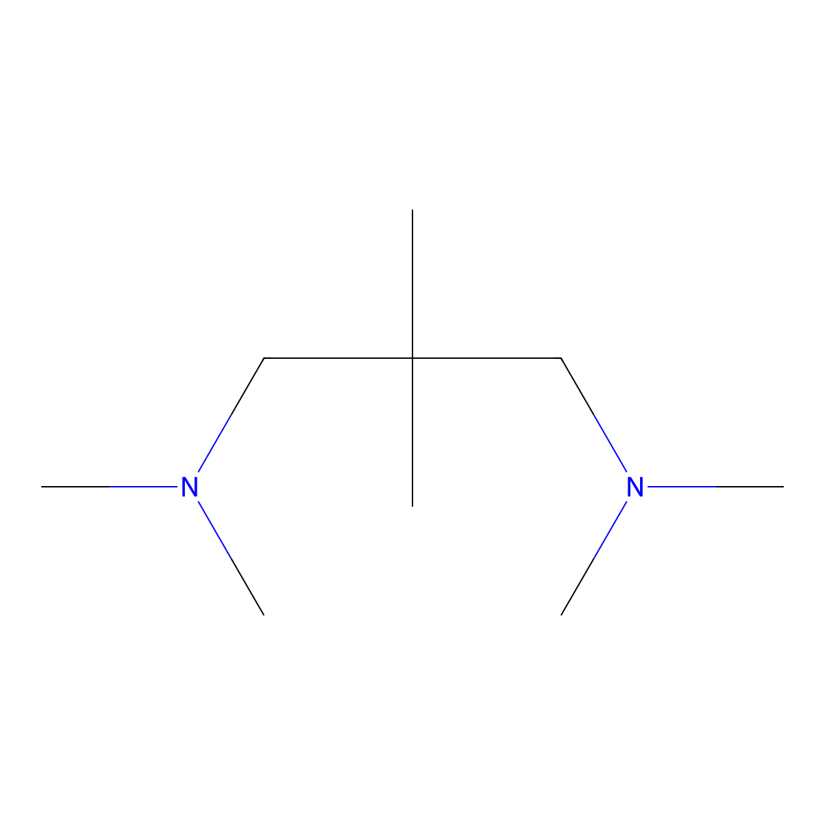 N,N,N',N'-Tetramethyl-2,2-dimethyl-1,3-propanediamine molecular structure, CAS 53369-79-2