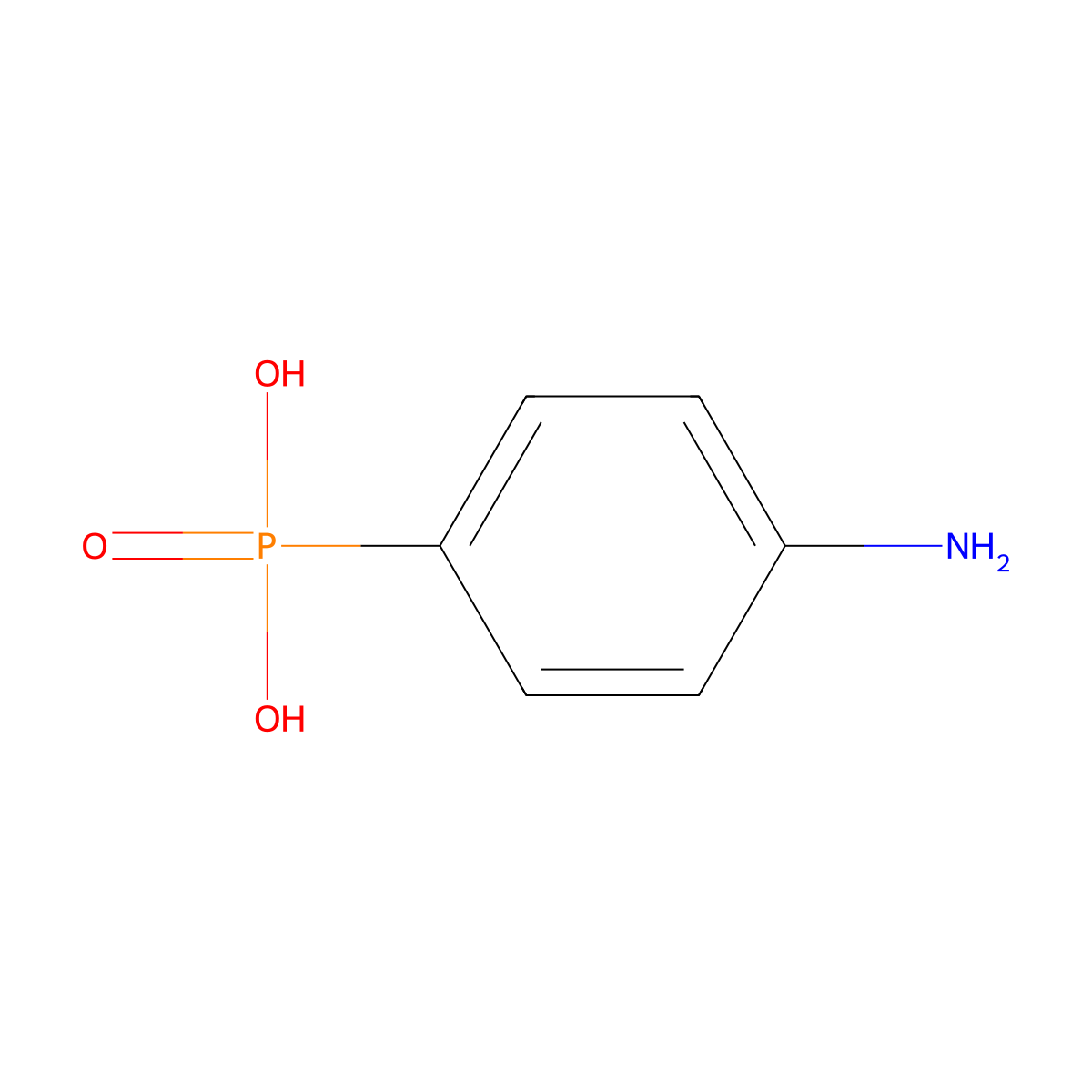 P-(4-Aminophenyl)phosphonic acid molecular structure, CAS 5337-17-7