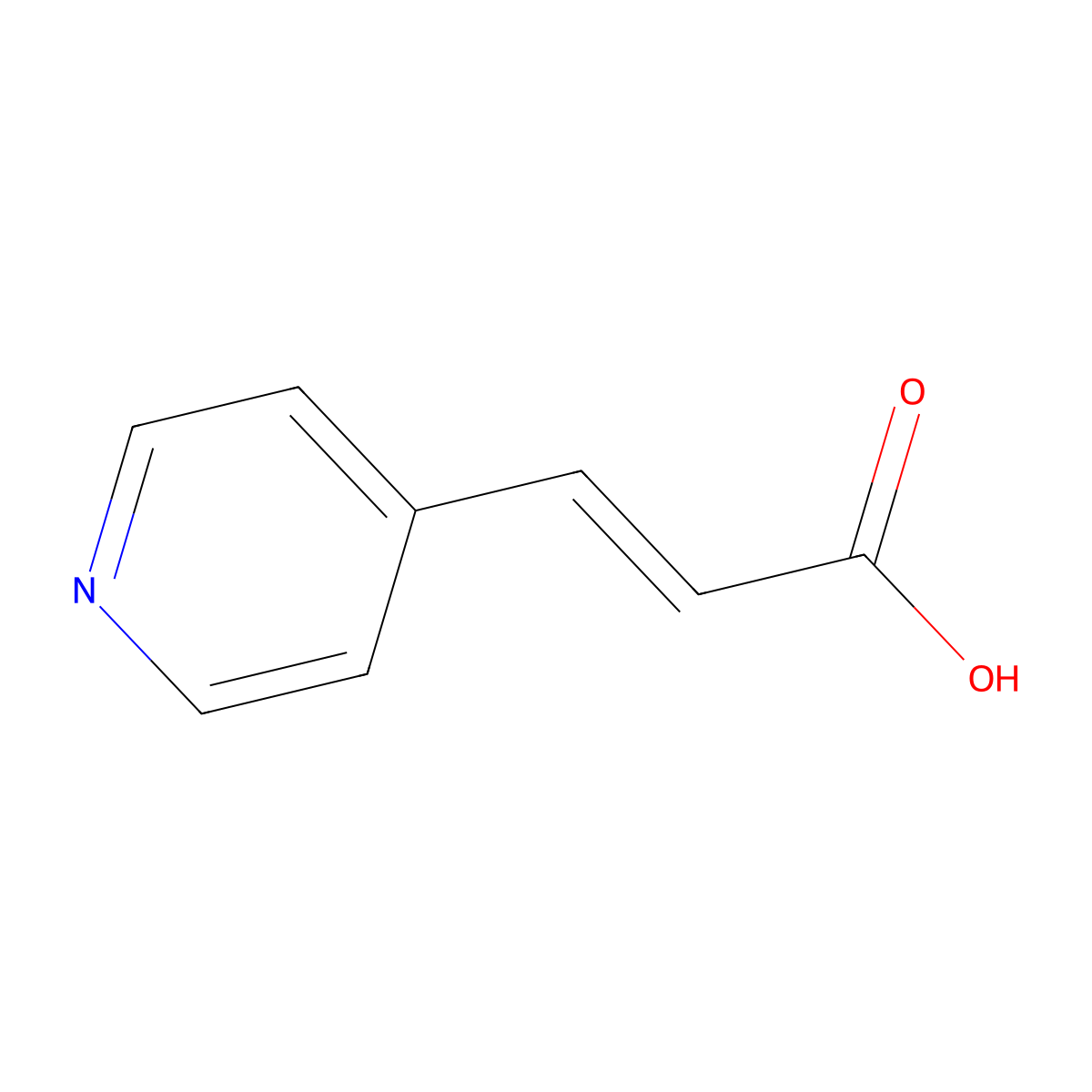 4-Pyridineacrylic acid molecular structure, CAS 5337-79-1
