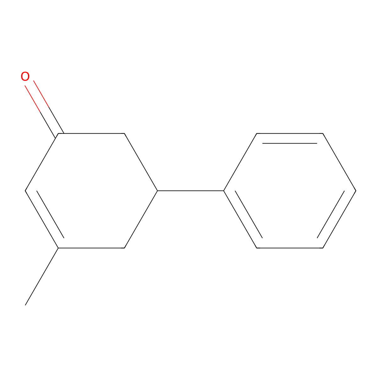 3-Methyl-5-phenylcyclohex-2-en-1-one molecular structure, CAS 5337-88-2