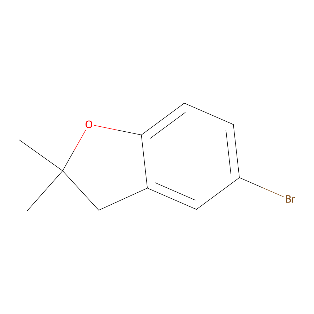 5-Bromo-2,2-dimethyl-2,3-dihydro-1-benzofuran molecular structure, CAS 5337-94-0