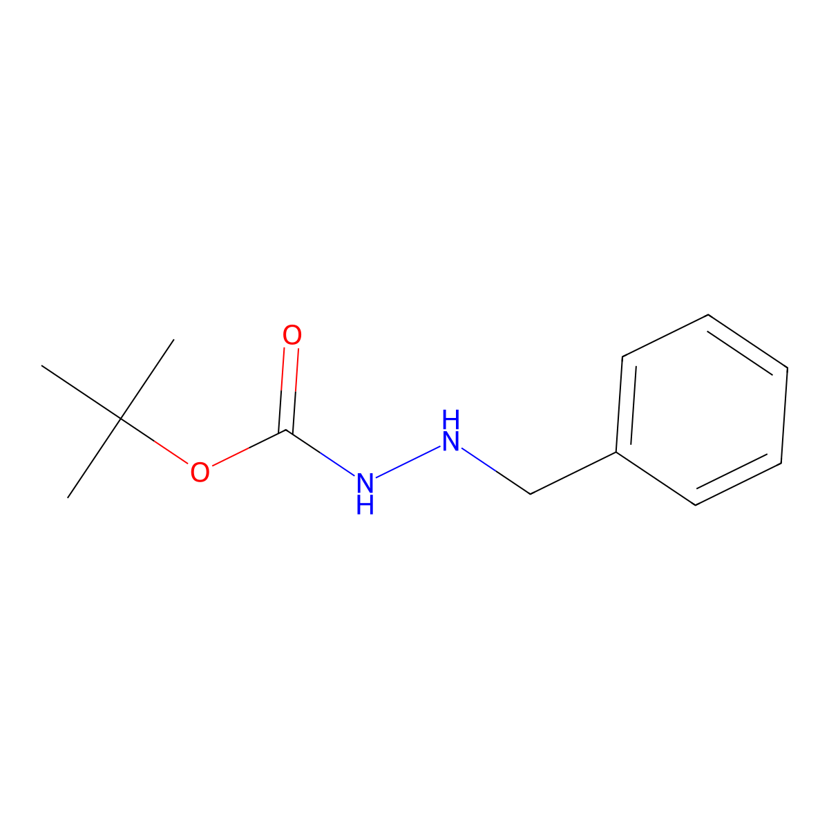 tert-Butyl 2-benzylhydrazinecarboxylate molecular structure, CAS 53370-84-6