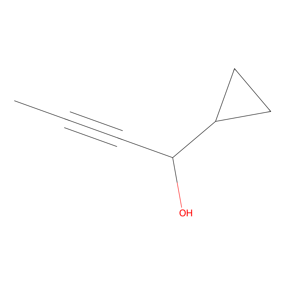 1-Cyclopropylbut-2-yn-1-ol molecular structure, CAS 53376-63-9