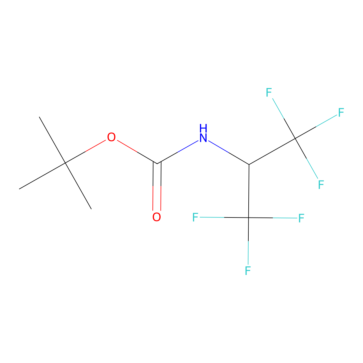tert-butyl N-(1,1,1,3,3,3-hexafluoropropan-2-yl)carbamate molecular structure, CAS 53377-80-3