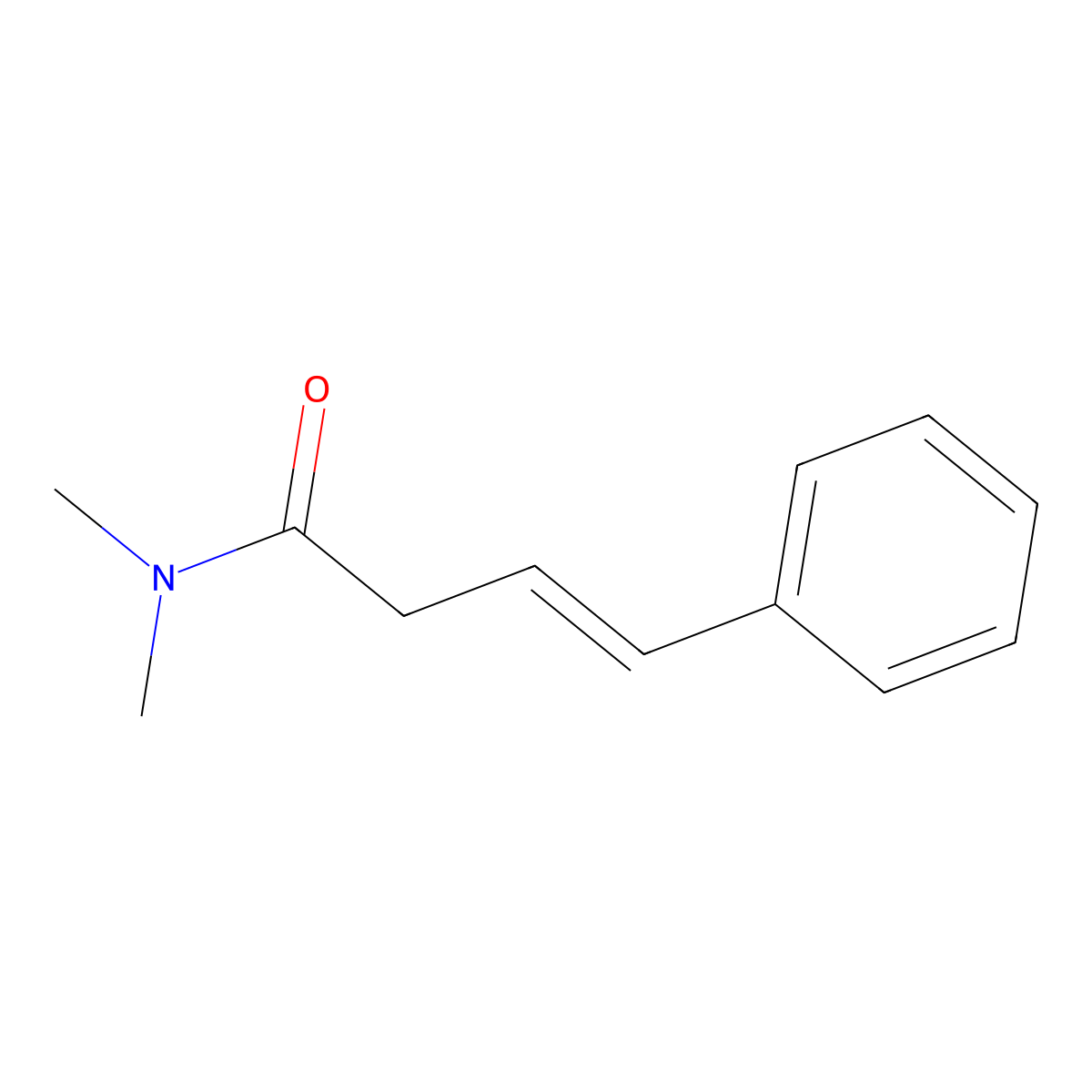 3-Butenamide, N,N-dimethyl-4-phenyl-, (3E)- molecular structure, CAS 53379-37-6