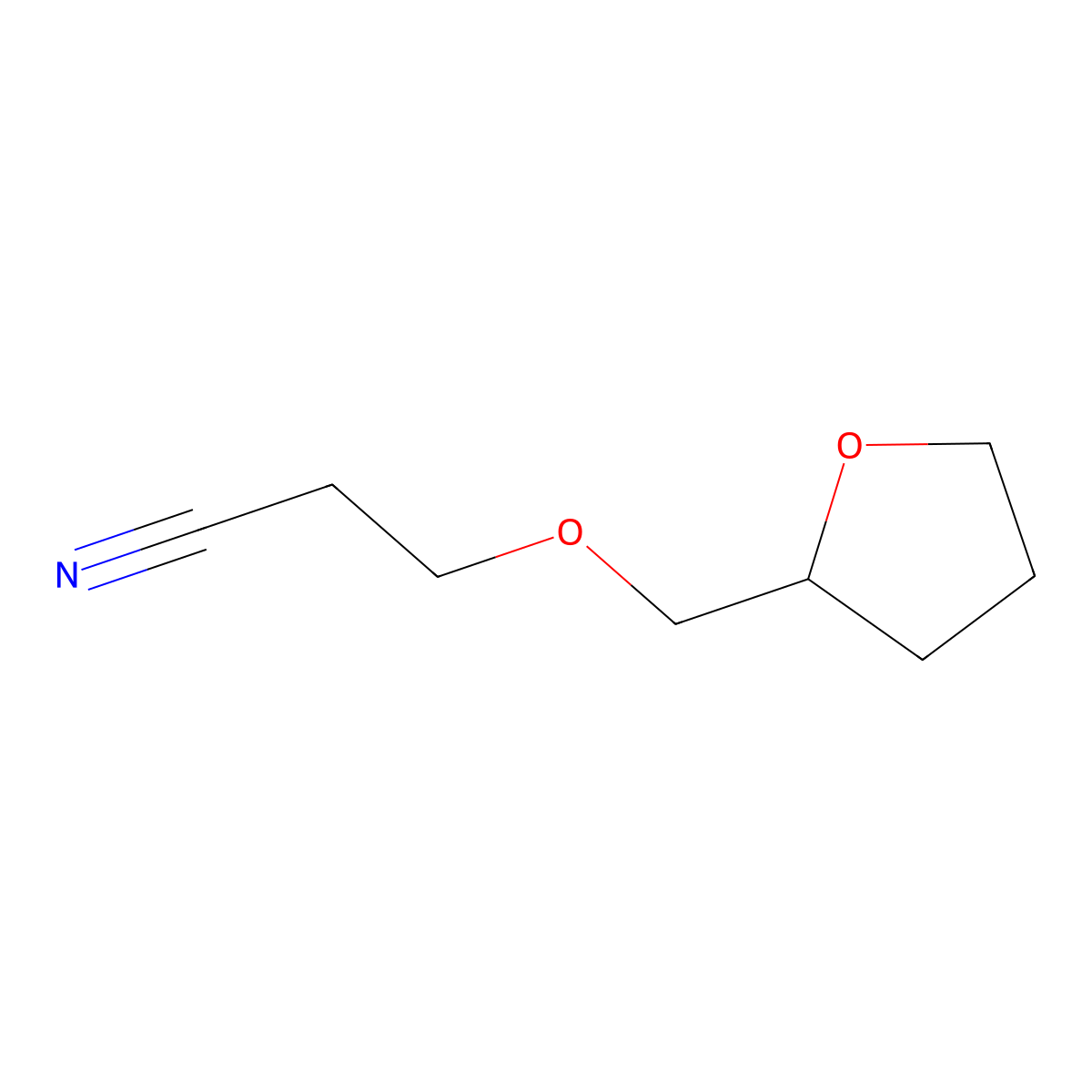 3-(Oxolan-2-ylmethoxy)propanenitrile molecular structure, CAS 5338-10-3