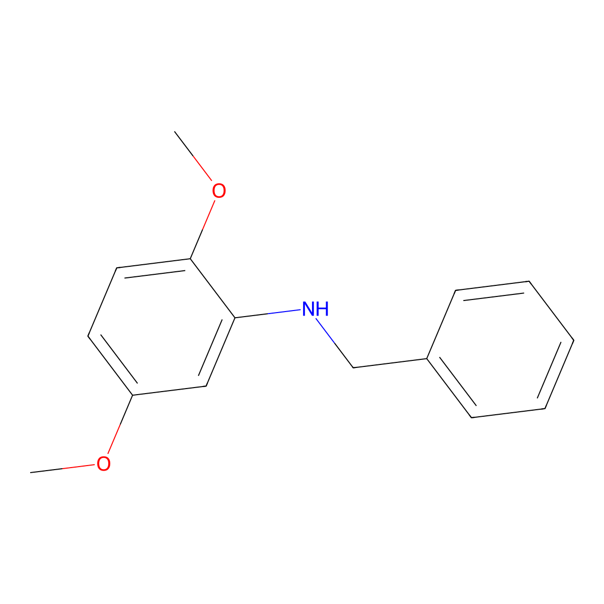 n-Benzyl-2,5-dimethoxyaniline molecular structure, CAS 5338-39-6