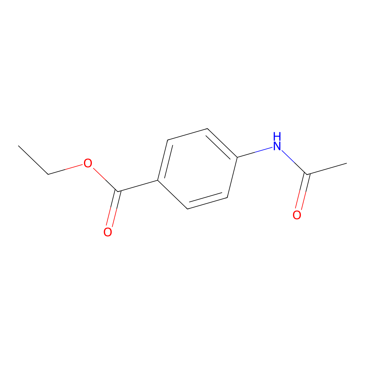 Ethyl-4-acetamidobenzoate molecular structure, CAS 5338-44-3