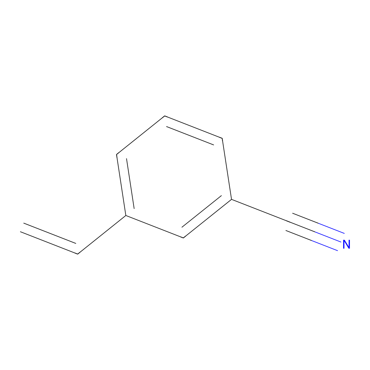 3-Ethenylbenzonitrile molecular structure, CAS 5338-96-5