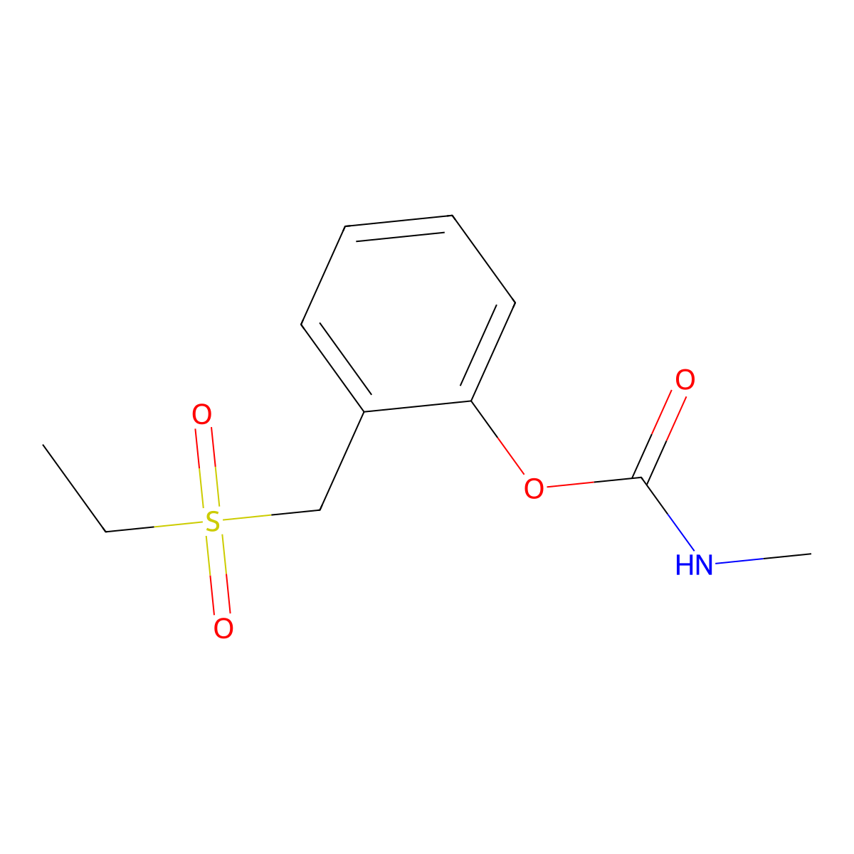 Phenol, 2-((ethylsulfonyl)methyl)-, methylcarbamate molecular structure, CAS 53380-23-7